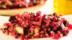 Beetroot, Blackeyed Peas and Pearl Barley Salad